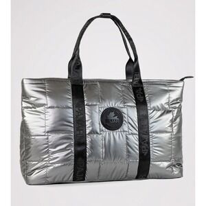 Pajar‎ Tote Bag Metallic Silver Lightweight Travel Gym Weekend OS